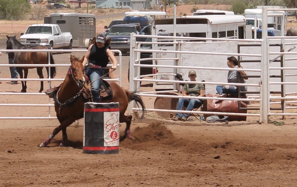 Photo by Diana HutchisonJessica Wolfe and her horse Bumble Bee were among the competitors in the Trapper Days Triple Crown Barrel Racing held at Rodeo Park in Taylor on May 26.