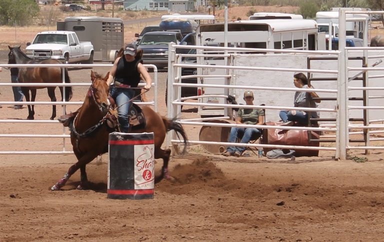 Photo by Diana HutchisonJessica Wolfe and her horse Bumble Bee were among the competitors in the Trapper Days Triple Crown Barrel Racing held at Rodeo Park in Taylor on May 26.