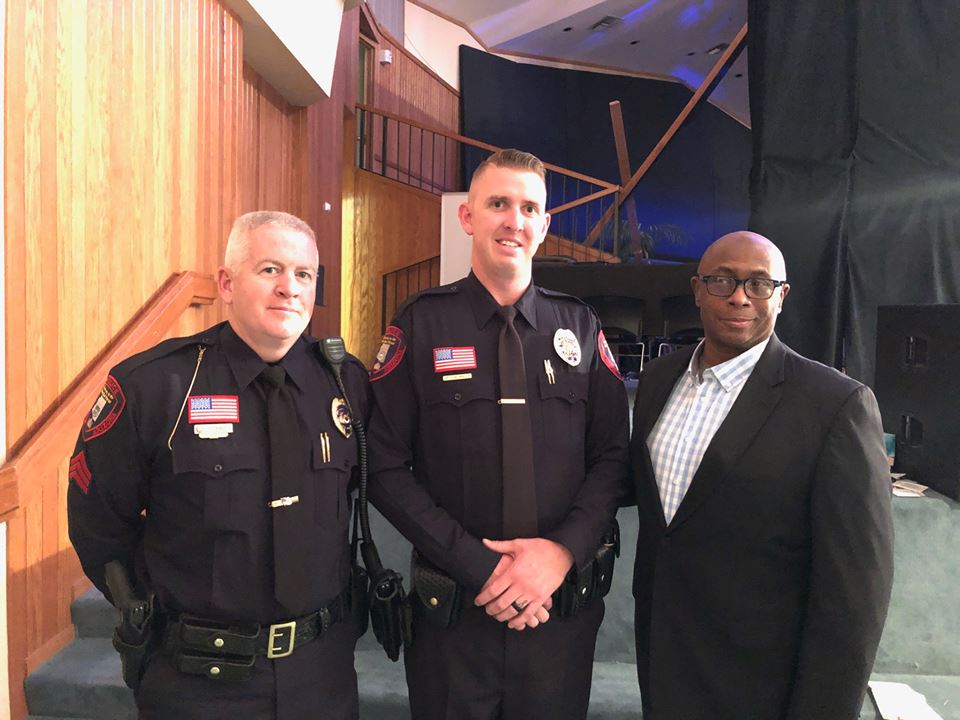 Photo courtesy of Holbrook Police DepartmentThe Holbrook Police Department welcomed Officer Matthew Theobald to the department. Theobald is a recent graduate of Phoenix Regional Police Academy. Also pictured are Sgt. Dave Hall (left) and Mayor Bobby Tyler (right).
