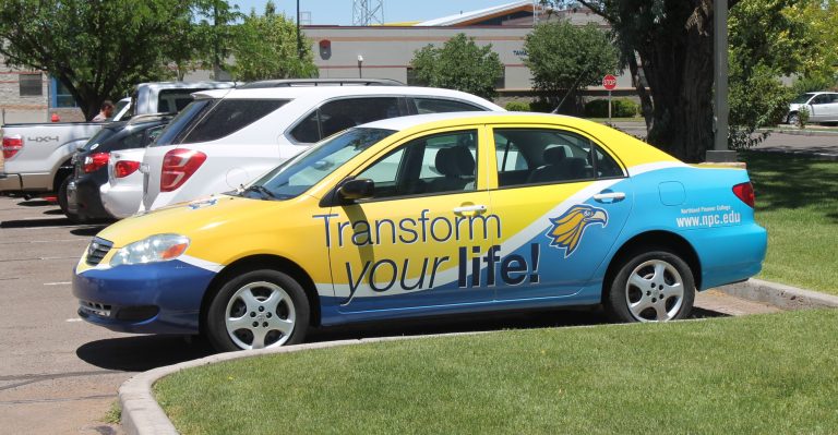 Photo by Diana HutchisonNorthland Pioneer College recently took unused marketing money to wrap 10 of their vehicles to remind the community that NPC is here and available as a way to further their education.