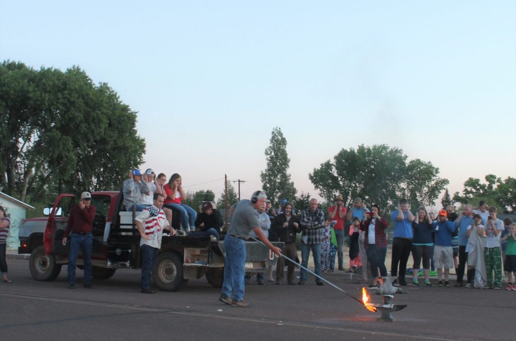 Photo by Diana HutchisonThe Town of Taylor held its annual Firing of the Anvil Parade beginning just before sunrise on Saturday, a tradition dating back more than one hundred years. Taylor Mayor David Smith (pictured) had the honor of being one of the anvil lighters along the route.