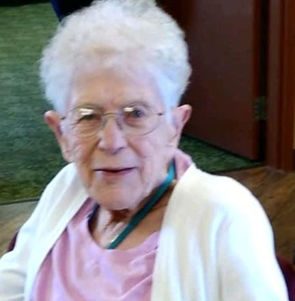 White haired lady