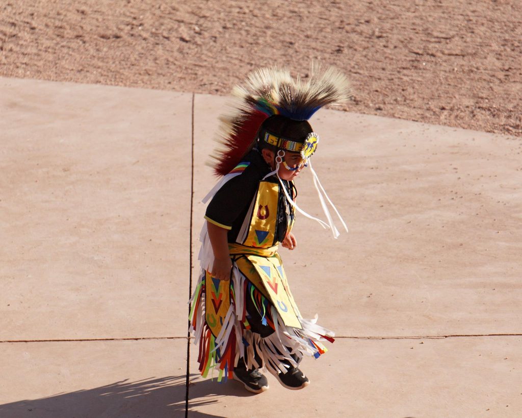 Photo by Randall SahmieThe Midsummer’s Day Cultural Festival last weekend in Winslow was a huge success. The diversity of the town was shown by many, including this little Navajo dancer.