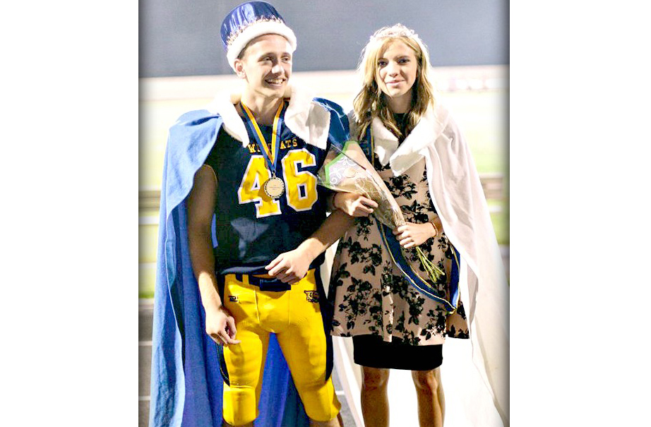 Photo by Julie CliffordJoseph City High School crowned homecoming royalty on Sept. 7, with Eligh Ashcroft (left) crowned king and Kaylie Gardner (right) crowned queen.