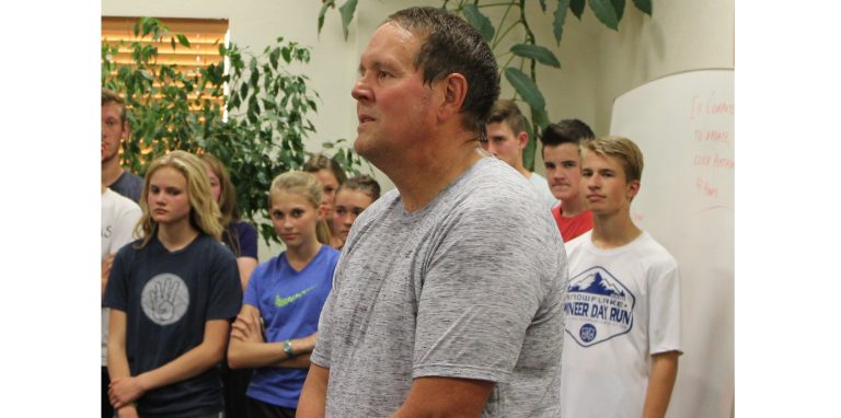 Photo by Toni GibbonsSnowflake High School cross country Head Coach Lynn Johnson requested the Snowflake School District Governing Board reinstate the cross country team as a funded sport due to the increase of students participating.