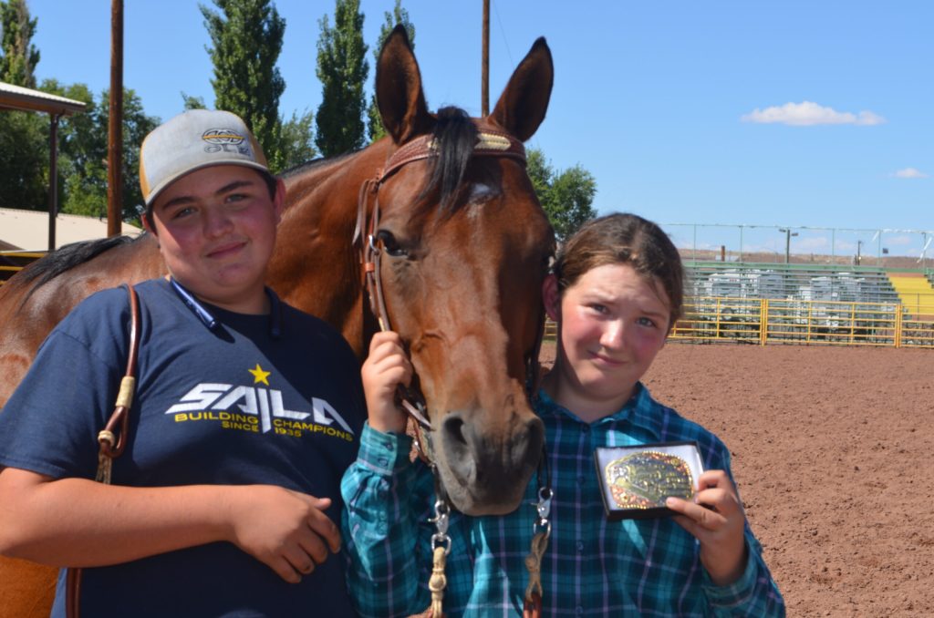 Photo courtesy of Snowflake FFARebecca Scott (left) and Amber Herzman (right) were All Around and Reserve All Around Junior Riders. Both attend Snowflake Junior High.