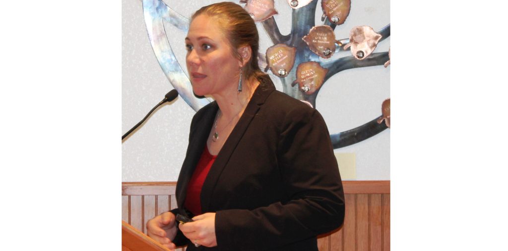 Photo by Toni GibbonsAllison Hephner, community outreach specialist with the Navajo County Public Health Services District, gave an overview of the findings from the Community Health Assessment at the Board of Supervisors meeting on Oct. 23.