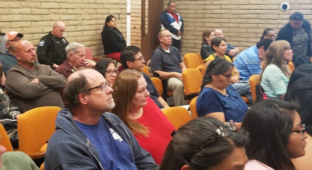 Photo by L. ParsonsApproximately 45 people attended the Winslow City Council meeting. Many of which spoke against a proposed ordinance protecting LGBTQ community members from discrimination.