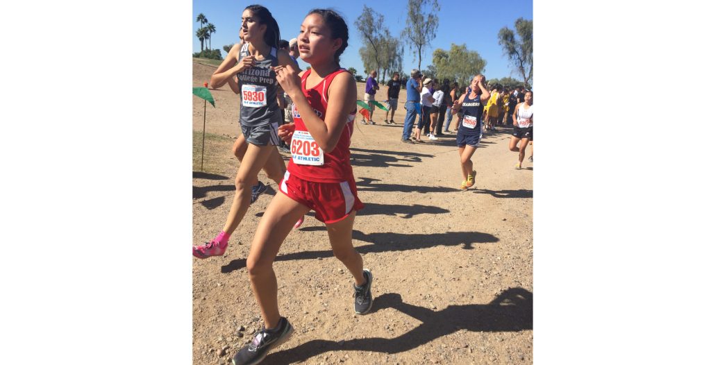 Photo courtesy of Holbrook High SchoolAbigayle Nez, a freshmen at Holbrook High School, was the only cross country team member to qualify for state and ran at the State Cross Country Meet at Cave Creek Golf Course on Nov 10. She finished 61st out of 190 runners.