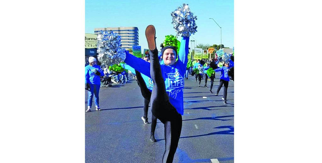 Photo courtesy of High Desert Academy High Desert Academy dancer Aysia Rodriguez performed with her fellow dancers at the Fiesta Bowl Parade in Tempe.