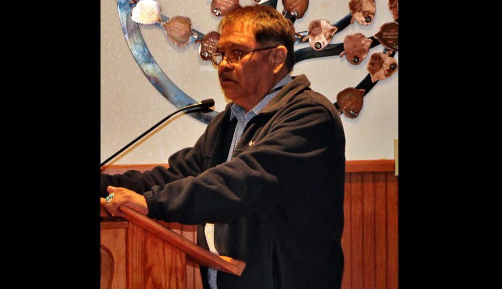 Photo by Toni GibbonsArbin Mitchell, a tribal partnership specialist with the U.S. Census Bureau, addressed the Navajo County Board of Supervisors regarding the need to partner with government agencies, businesses and schools to get the best population count for Arizona in the upcoming 2020 Census.