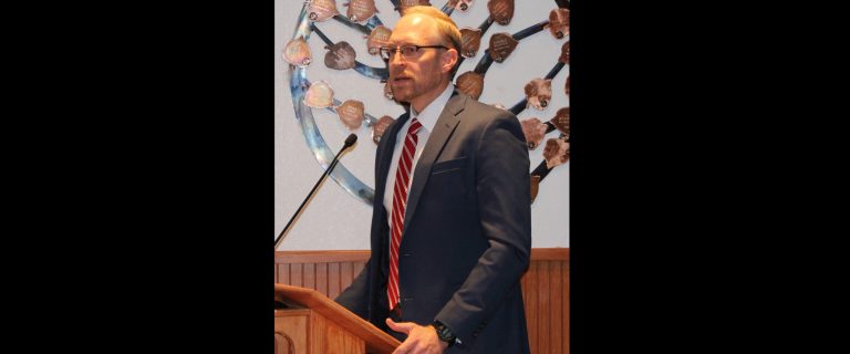 Photo by Toni GibbonsAssistant County Manager Bryan Layton explained the grim realities the county is facing over the next five years as a result of the failure of the Jail District Tax to the Navajo County Board of Supervisors.