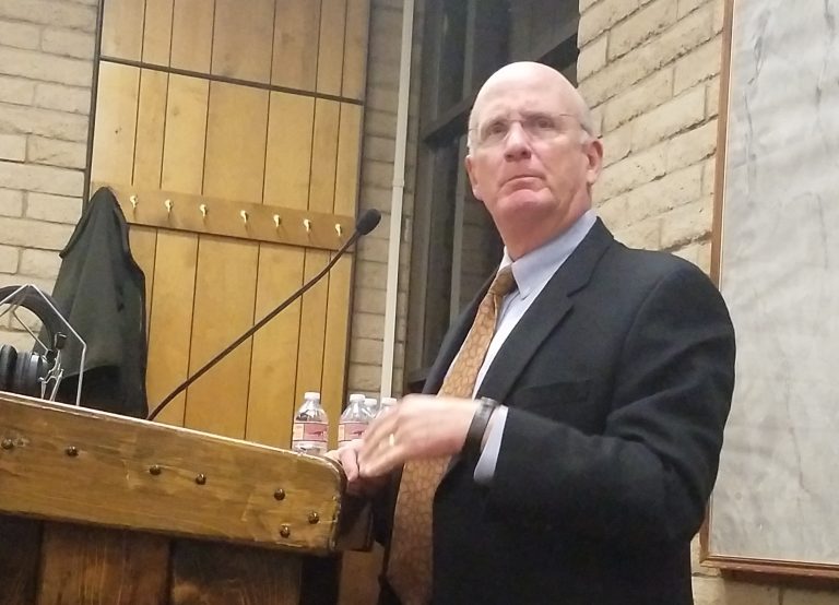Photo by L. ParsonsJack Dempsey, CEO of Winslow’s Little Colorado Medical Center presented a quarterly report to the council.