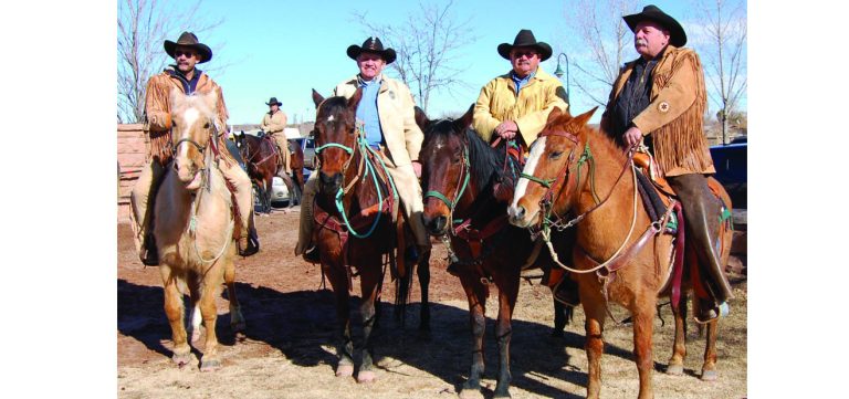 Photo by Linda KorIn a photo from 2009, the Reynolds brothers (left to right) Pat, Carl, Mark and Steve are shown here after being sworn in as mail carriers for the 52nd Annual Hashknife Pony Express Ride.
