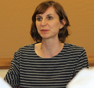 Photo by Toni GibbonsSuperintendent of Public Instruction for the Arizona Department of Education Kathy Hoffman (pictured) listened to the concerns and ideas of the principals, teachers and staff during her visit to the Snowflake Unified School District.