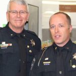 Photo by Toni GibbonsSnowflake-Taylor Police Chief Larry Scarber (left) stands with Lieutenant Bobby Martin (right) who was named the new police chief upon Scarber’s retirement on June 30.