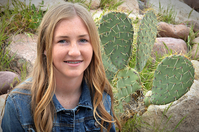 Photo courtesy of Abbie ReidheadRiley Reidhead of Holbrook will be competing in the barrel racing as part of the National Junior High Rodeo Team.