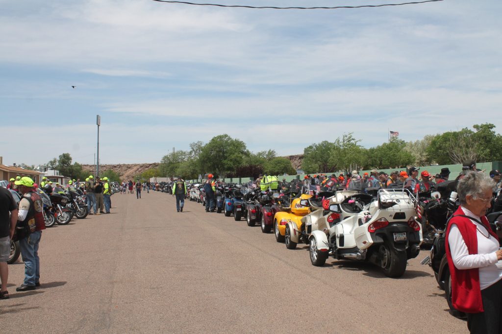 Photo by Linda KorMotorcycles lined the Iowa Street as riders stopped to enjoy a delicious luncheon hosted by the American Legion.