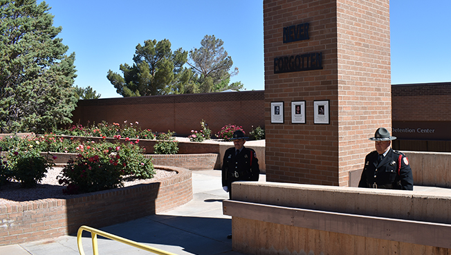 Photo courtesy of the Navajo County Sheriff’s OfficeA memorial honoring the fallen officers that served with the Navajo County Sheriff’s Office has been established at the Navajo County Governmental Complex in Holbrook.