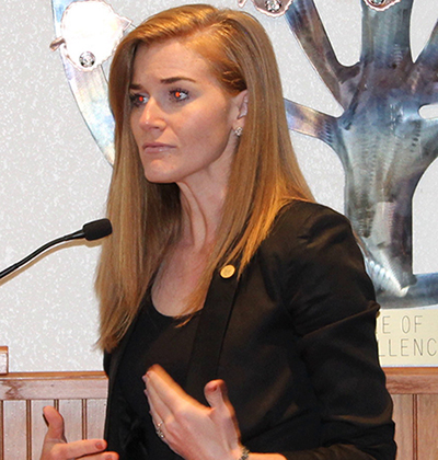 Photo by Toni GibbonsAnne Marie Ward (pictured), the northern Arizona outreach coordinator for U.S. Senator Martha McSally, introduced herself to the Navajo County Board of Supervisors at the June 25 meeting.