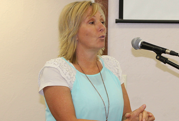 Photo by Toni GibbonsTammy Gibson (pictured), secretary for the Taylor Rodeo, Inc., gave the Taylor Town Council an update on the Fourth of July events at the meeting on July 11.
