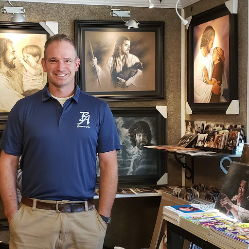 Photo by Amanda NicholsDavid Bowman (pictured) proudly displays some pieces from his “Expressions of Christ” line in his gallery in Snowflake.