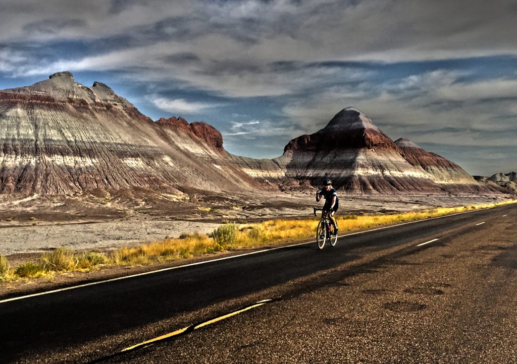 Riders enjoyed the spectacular views of the Petrified Forest while taking part in Pedal the Petrified.