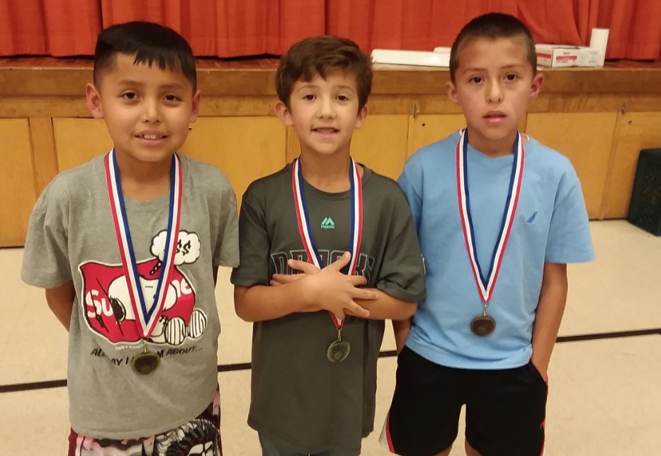 Photo by Troy McReynoldsBonnie Brennan Elementary held a Hoop Shoot sponsored by the Elks Lodge last week. The event is part of a national free throw competition. The winners in the boy’s category were (left to right) Jacoby Chee, Dre Bailon and Diondre Redmayne. Jacoby who is the twin brother of the girl’s champion, will go on to the next round of competition held in Camp Verde later this month.