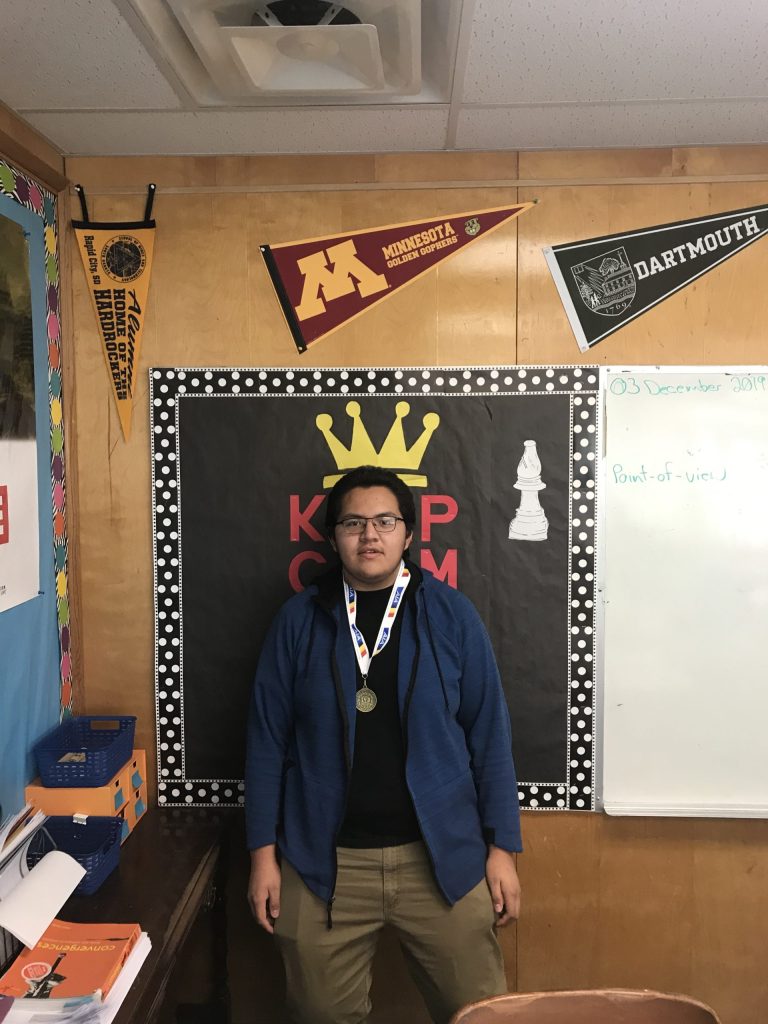 Photo courtesy of Holbrook High SchoolDonovan John (pictured) competed in the Arizona Interscholastic Association's Individual State Chess Championship.
