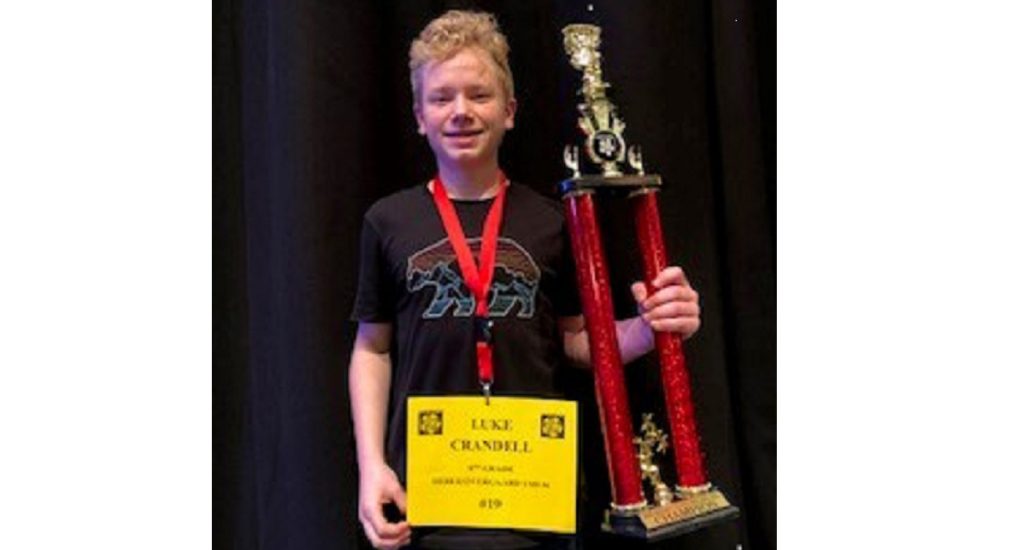 Photo courtesy of the Navajo County Superintendent of SchoolsOn Feb. 12, 60 spellers competed to be the 2020 Navajo County Spelling Bee champion at the Snowflake High School Auditorium. Eighth grader Luke Crandell from Heber-Overgaard Unified School District endured to claim the title of champion. The runner-up was fifth grader Taylor Hess from Blue Ridge Unified School District and third place was earned by eighth grader Jackson Knippers also from BRUSD. Luke will go on to the State Spelling Bee representing Navajo County.