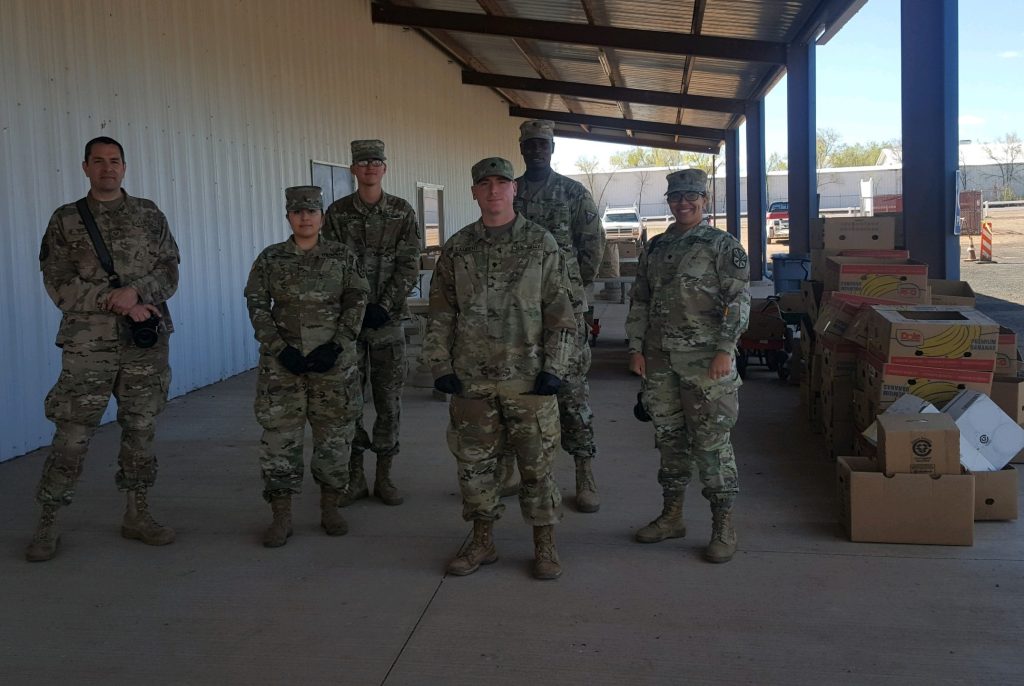 Photo by Ladon WarnerThe Arizona National Guard was in Snowflake last Wednesday, distributing a large supply of food at the Silver Creek Senior Center in Snowflake. This effort is to assist those that may be struggling with food supply during the novel coronavirus pandemic.