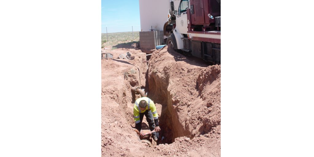 Photo by China CassidyWater/wastewater worker Daniel Gabaldon (pictured) was one of five crew members who worked on the Sun Valley project. Over the nearly two-week period, the water/wastewater crew encountered a few extra obstacles while working to restore pressure to the water lines in Sun Valley.