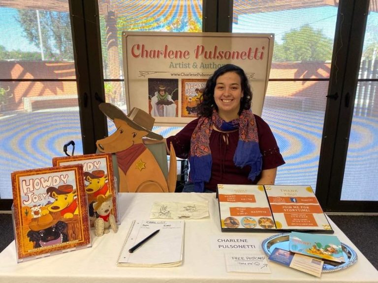 Photo courtesy of Charlene PulsonettiCharlene Pulsonetti, author and illustrator of the children’s book, “Howdy Joey” will be releasing another book in September set in the Petrified Forest National Park.
