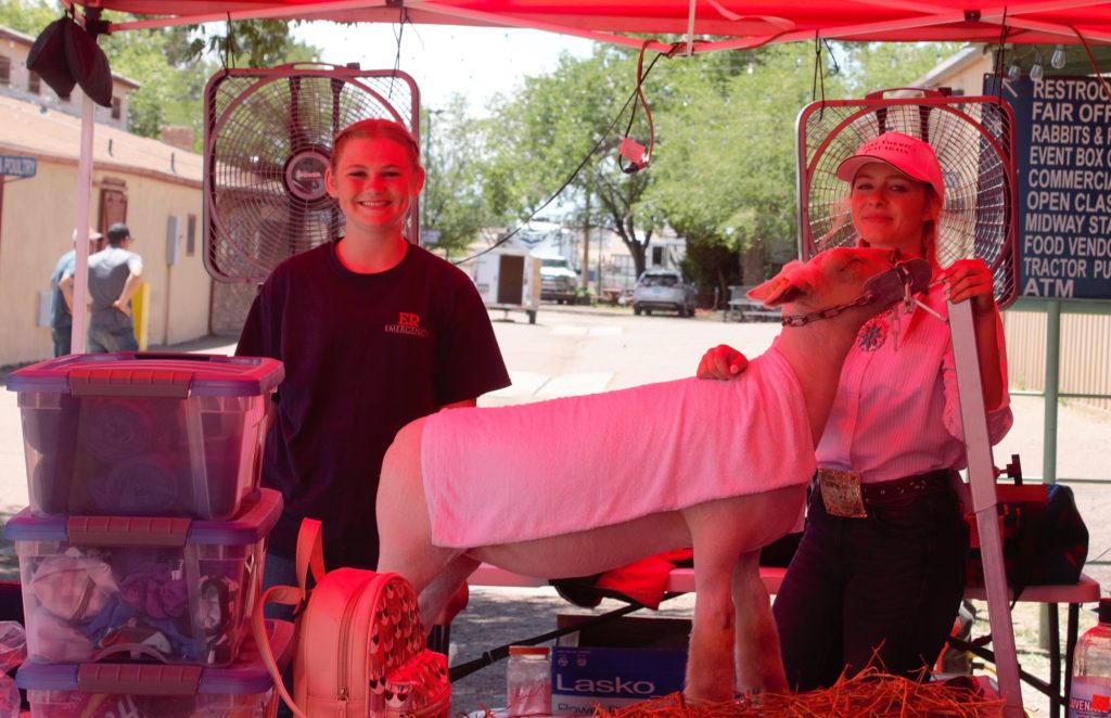 Photo by China CassidyMaddison Cherry (left) and Taylor Williams (right) joined hundreds of other youth from all over the United States at the Navajo County Fairgrounds in Holbrook for the Annual Arizona Livestock Camp and Route 66 Classic Jackpot Show held last week.