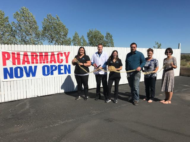 Photo courtesy of the Snowflake/Taylor Chamber of CommerceThe Snowflake/Taylor Chamber of Commerce welcomes Call’s Community Pharmacy, located at 985 S. Main St. in Snowflake. Those taking part in the recent ribbon cutting were (left to right) employee Amber Rutherford, owners Jordan and Bonnie Call, Snowflake Taylor Chamber of Commerce ambassador David Batty, Executive Director Charlotte Hatch and chamber board member Sherri Burt. For more information on hours or services call (928) 457-1115 or visit callscommunitypharmacy.com.