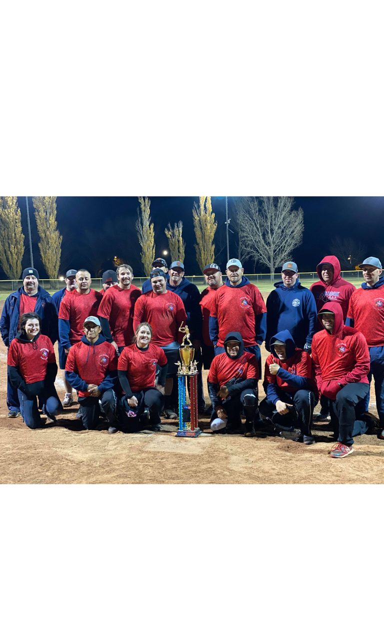 Photo courtesy of Kristie PattersonThe Holbrook Police Department and the Holbrook Volunteer Fire Department competed in the Cuff’s Vs. Hose tournament on Nov. 7, to raise money for Holbrook Little League. Those playing on the HPD team included (front row left to right) Ray Patterson, Jed Koon, Alex Baldonado, Josh Tagler, (back row) Kendall Bakurza, Greg Remos, Mark Saxton, Matt Theobald, Josh Minnick, PJ Gaboldon, Jesus Estrada and Paul Saiz.