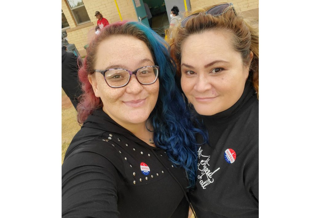 Photo by Cait ColeCait Cole (left) took her mom Becca Cooper (right) to the polls.
