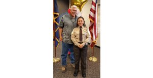 Grace Kaimalina Wong is the youngest person to serve with the SAV at age 13. Here she is pictured with her proud father Jeremy Kitabjian, a former sheriff’s deputy in Los Angeles.
