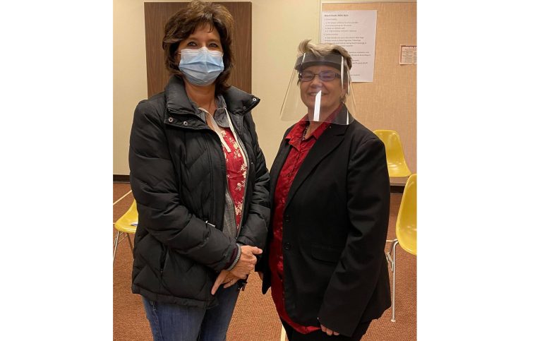 Photo by Sharon VasquezWinslow Unified School District Superintendent Kathryn Zanin (right) welcomed newcomer Debbie Martinez (left) to the governing board. Martinez will join the board at their Jan. 6 meeting.