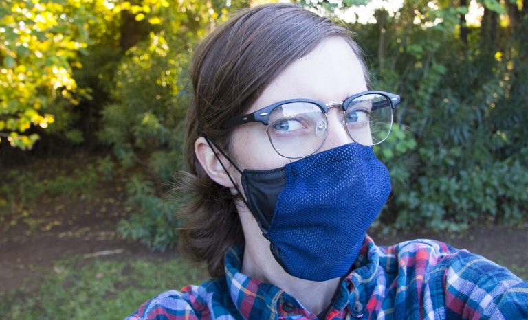 Photo courtesy of ASU Luminosity LabASU Luminosity Lab’s FloeMask is designed to promote an antifogging and cooling mask experience. Developers hope comfortable masks will eliminate one objection to wearing them.