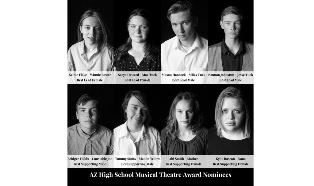 Photo courtesy of Joseph City High SchoolEach year, Arizona State University Gammage hosts the High School Musical Theatre Awards. Only 25 high schools in the state are asked to participate each year. Adjudicators are sent to each high school to view the performances and nominated actors, with awards presented for Best High School Musical, Best Female/Male Lead, Best Male/Female Supporting Actor and more in an awards show at the end of May. Pictured are the nominees from Joseph City High School for their performances in the upcoming play “Tuck Everlasting.”