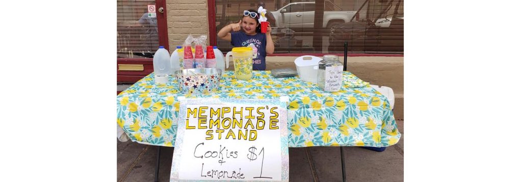 Photo by L. ParsonsSeven-year-old Memphis Scofield (pictured) raised over $1,700 for the Winslow Fireworks Fund.