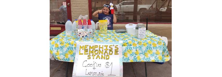 Photo by L. ParsonsSeven-year-old Memphis Scofield (pictured) raised over $1,700 for the Winslow Fireworks Fund.