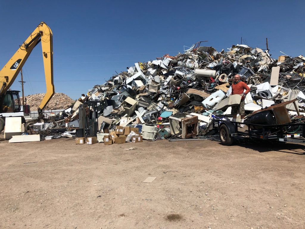 Photo by Matt ShevatMatt Shevat (pictured) took the most recent metal he found to a recycling yard in Albuquerque.