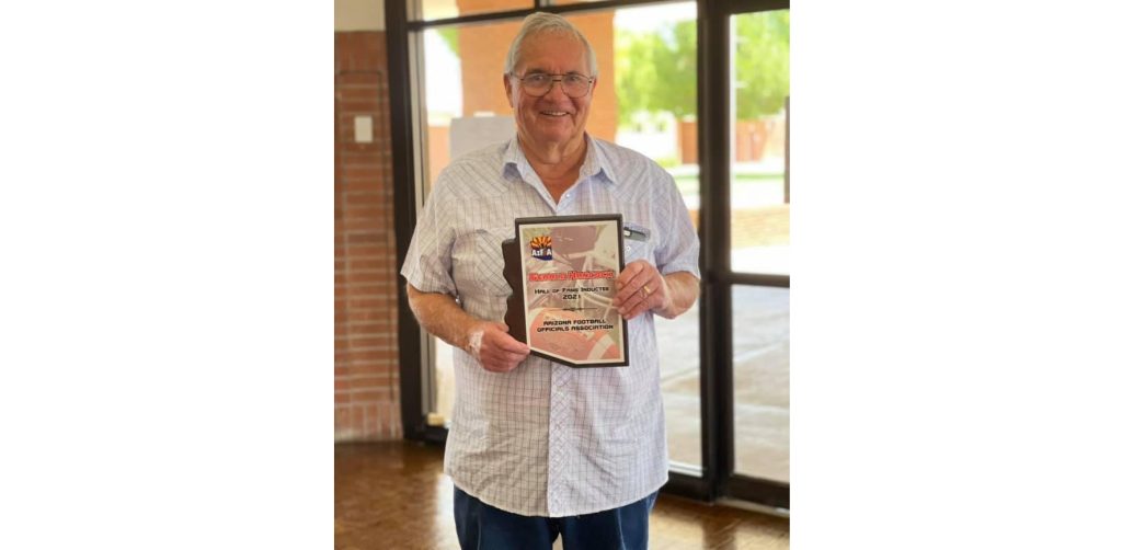Photo courtesy of Holbrook Unified School DistrictGerald Hancock has been inducted to the Arizona Football Officials Hall of Fame for his decades of servicing as an official and advocate for youth athletics.