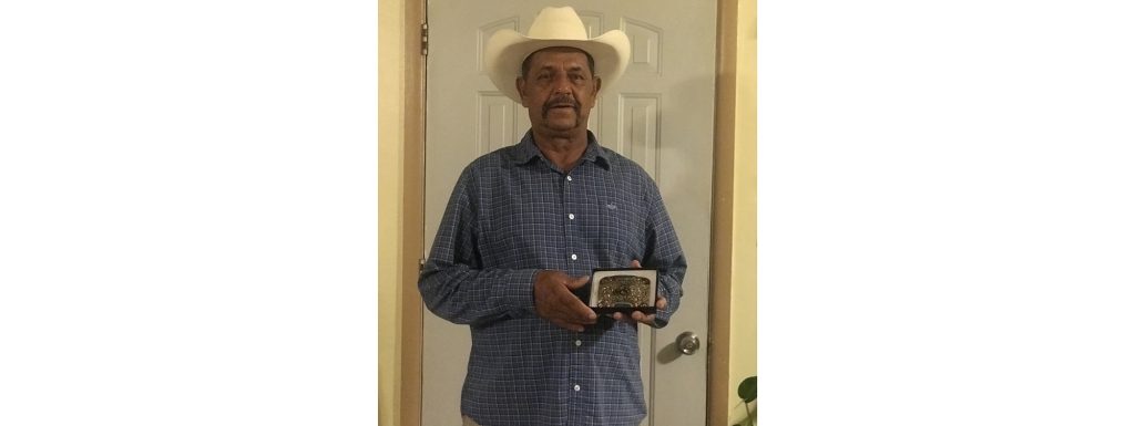 Photo courtesy of Navajo County FairgroundsNavajo County Fairgrounds Maintenance Manager Jose Villareal was recently honored at the Friday Night Fall Barrel Series on Aug. 27 held at the fairgrounds. Villareal has managed and maintained the grounds and the facility for 35 years, making it a source of pride for all of Navajo County.