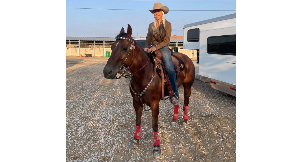 Photo courtesy of Jayme FishJayme Fish with her 6-year-old mare SmartLadyInRed ‘Corvette’ competes in the barrel races that are held at the Navajo County Fairgrounds.