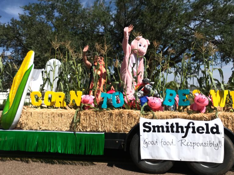 Smithfield Farms were the first place winners of the Sweet Corn Festival parade with the theme Corn to be Wild.