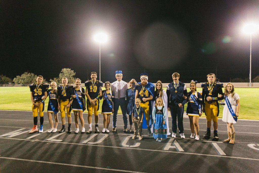 Photo by Cat HansenJoseph City High School’s Homecoming court were recognized at the home football game last Friday.