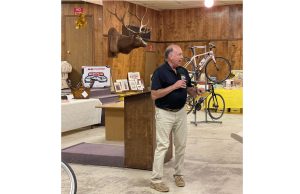 Navajo County Attorney Brad Carylon addressed those in attendance at the Bread of Life Mission Banquet, which raised funds to help support the mission.